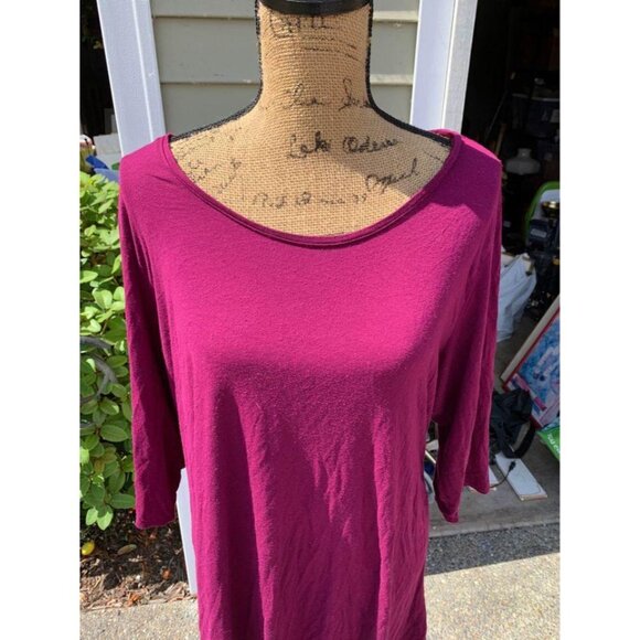 🌸3/$15🌸Deep Purple Long Sleeve Round Neck Knit Dress XL - Picture 3 of 5